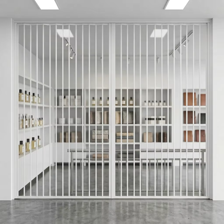 Aluminum Frame Clear Acrylic PVC Thermal Insulation Sliding Folding Retractable Partition Door for Kitchen Staircase Outdoor Air