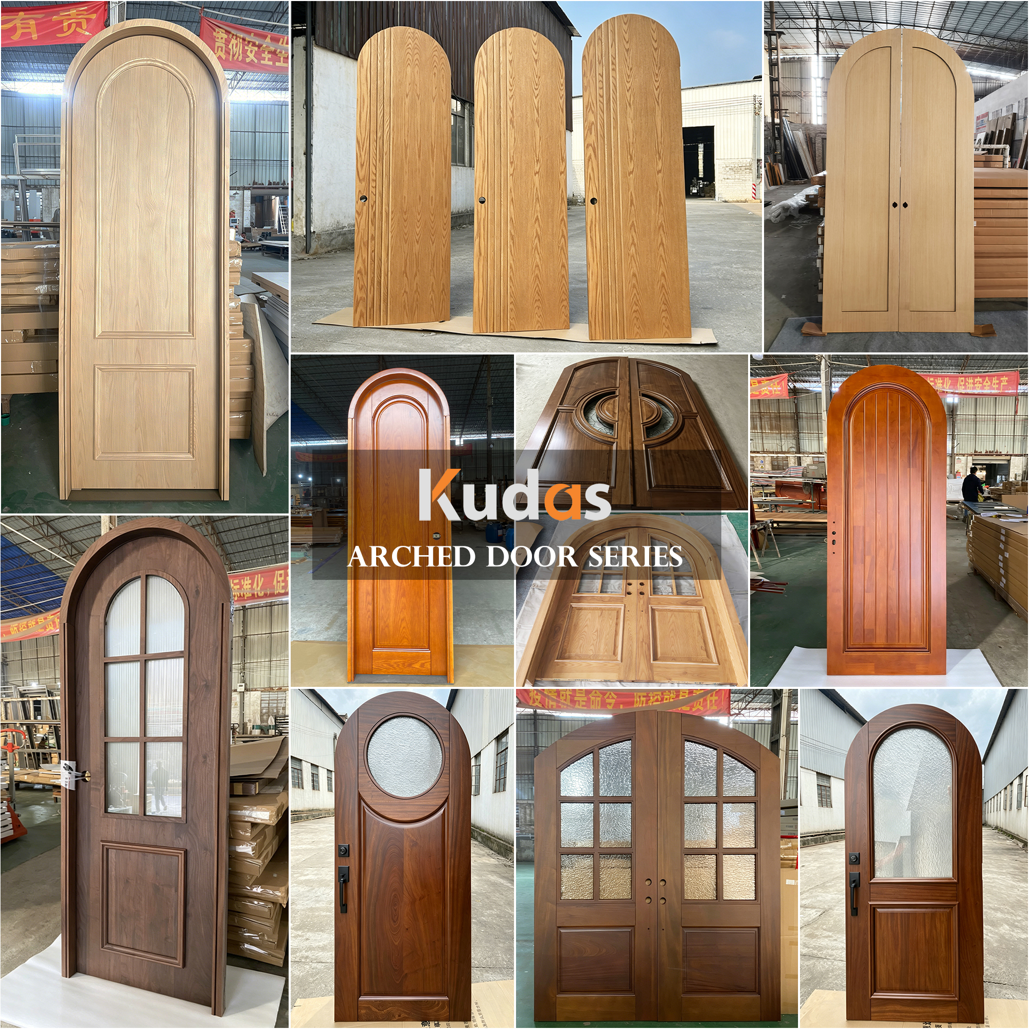 Custom Interior Wood Door Interior Arch Top Embedded Door Leaf Interior Doors for Houses