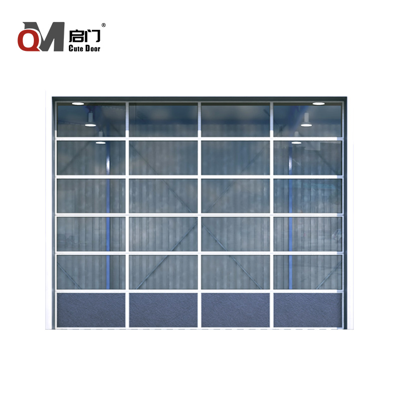 Wholesale Polyacrylic Aluminium Electric Glass Door Custom Industrial Lifting Door Anti-theft Cheap Commercial Warehouse