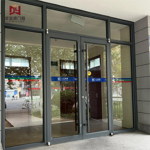 Heavy Duty Commercial Double Glazed Aluminum Shopfront Door