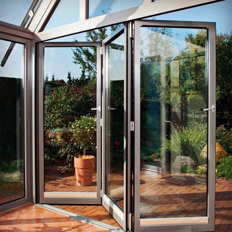 Double Glazing Hurricane Impact Bi-folding Aluminum Patio Folding Door For Residential