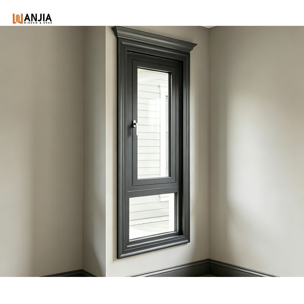 European Villa House Energy Efficient Windows Large Aluminum Profiles Casement Windows Custom Aluminum Casement Windows