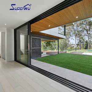 Florida Hurricane Proof Impact Rated Large Missile Sliding Patio Doors Aluminum Laminated Glass Sliding Door Impact Resistance