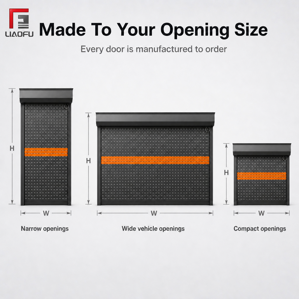 New Aluminum Commercial Garage Door Perforated And Solid Roll-Up Shutter Door For Warehouse Shop Front
