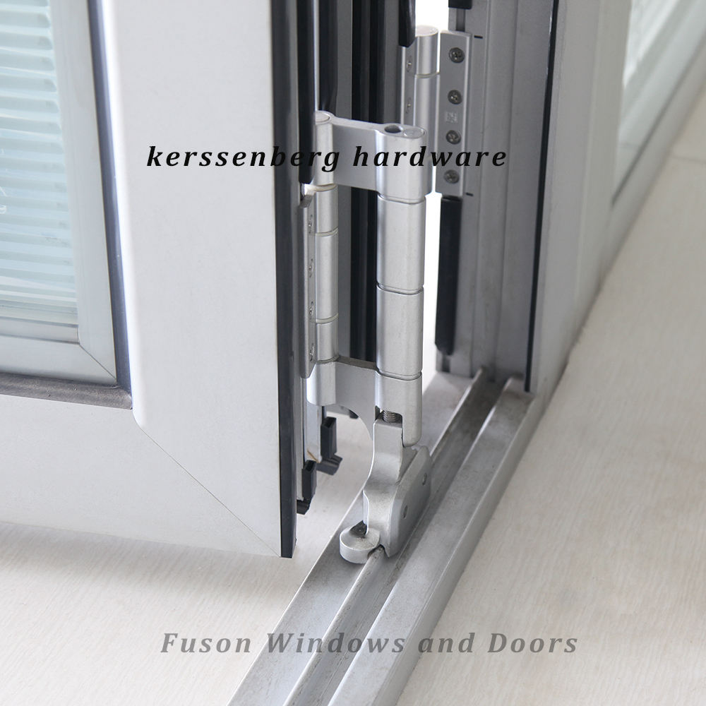 French Style Extruded Aluminum Frame Glass Door Low Price Living Room Folding Door Waterproof Soundproof Foldable Opening Method