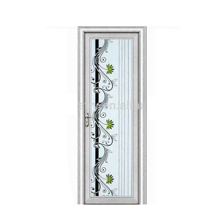 Factory Price Aluminum Half Glass Door Design Bathroom Entry Doors