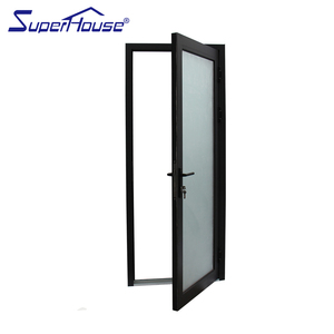 Commercial Aluminum Double Tempered Glass Swing Storm Door