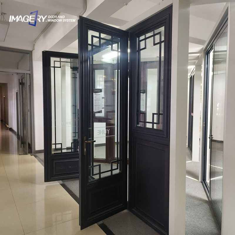 Best Aluminum Double Casement Genuine Antique Glass Doors with Built-in Glass Grilles Design for Sale Manufacturer