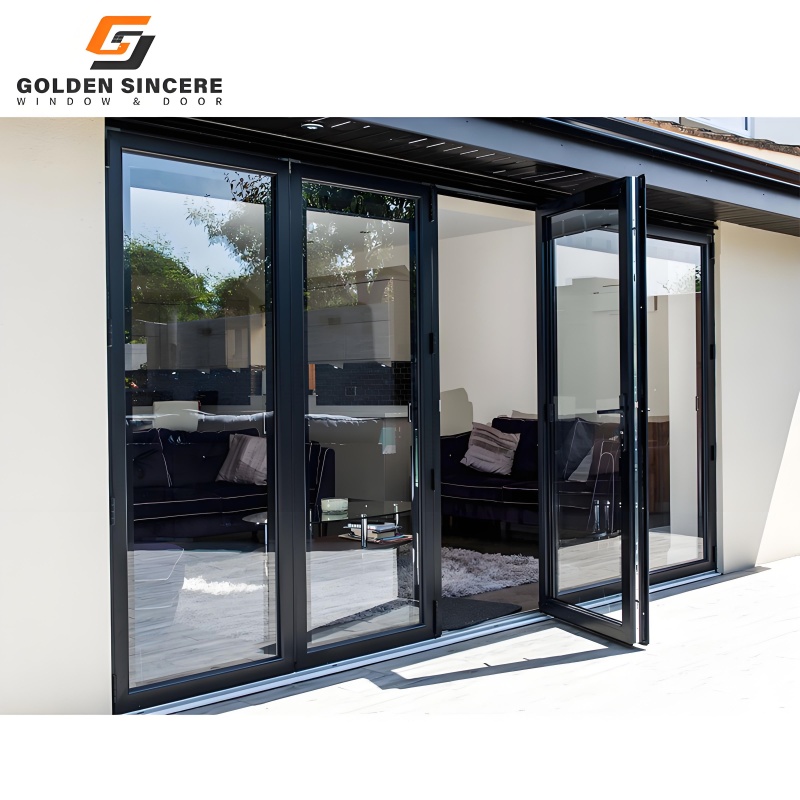 GS Custom Exterior Outside Patio Outdoor Swing Aluminum Doors Thermal Break Double Glazed Casement French Doors