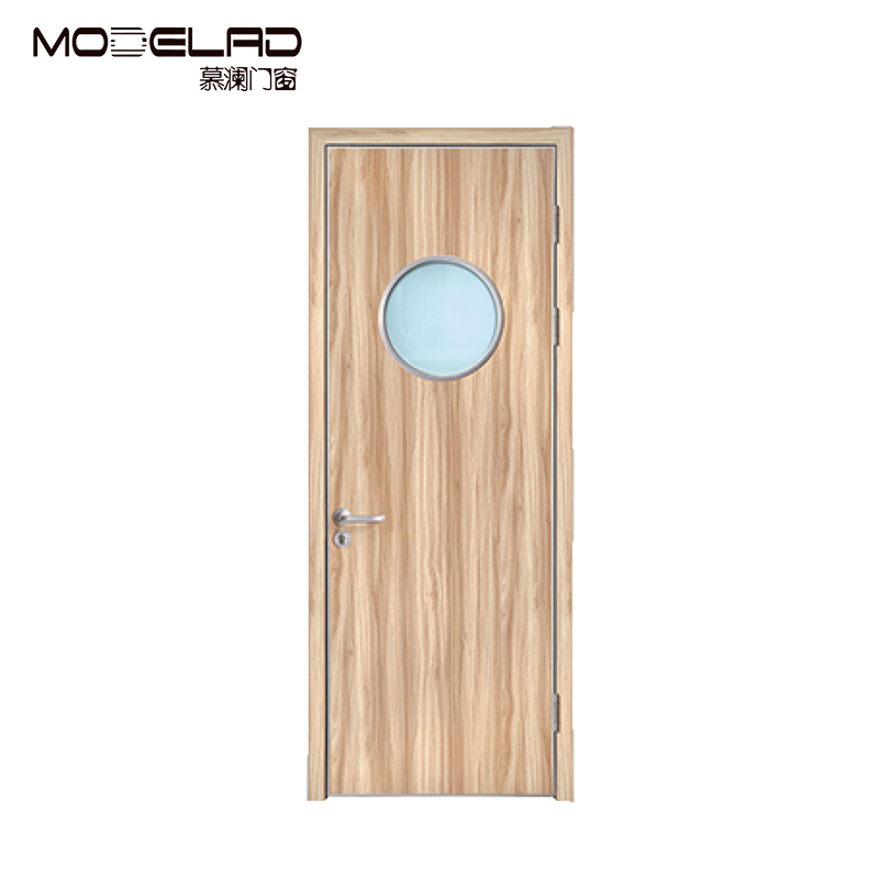 Aluminum Clad Solid Wood Composite Observation Door with Large Safety Glass Vision Panel Nurse Station Operating Room Door
