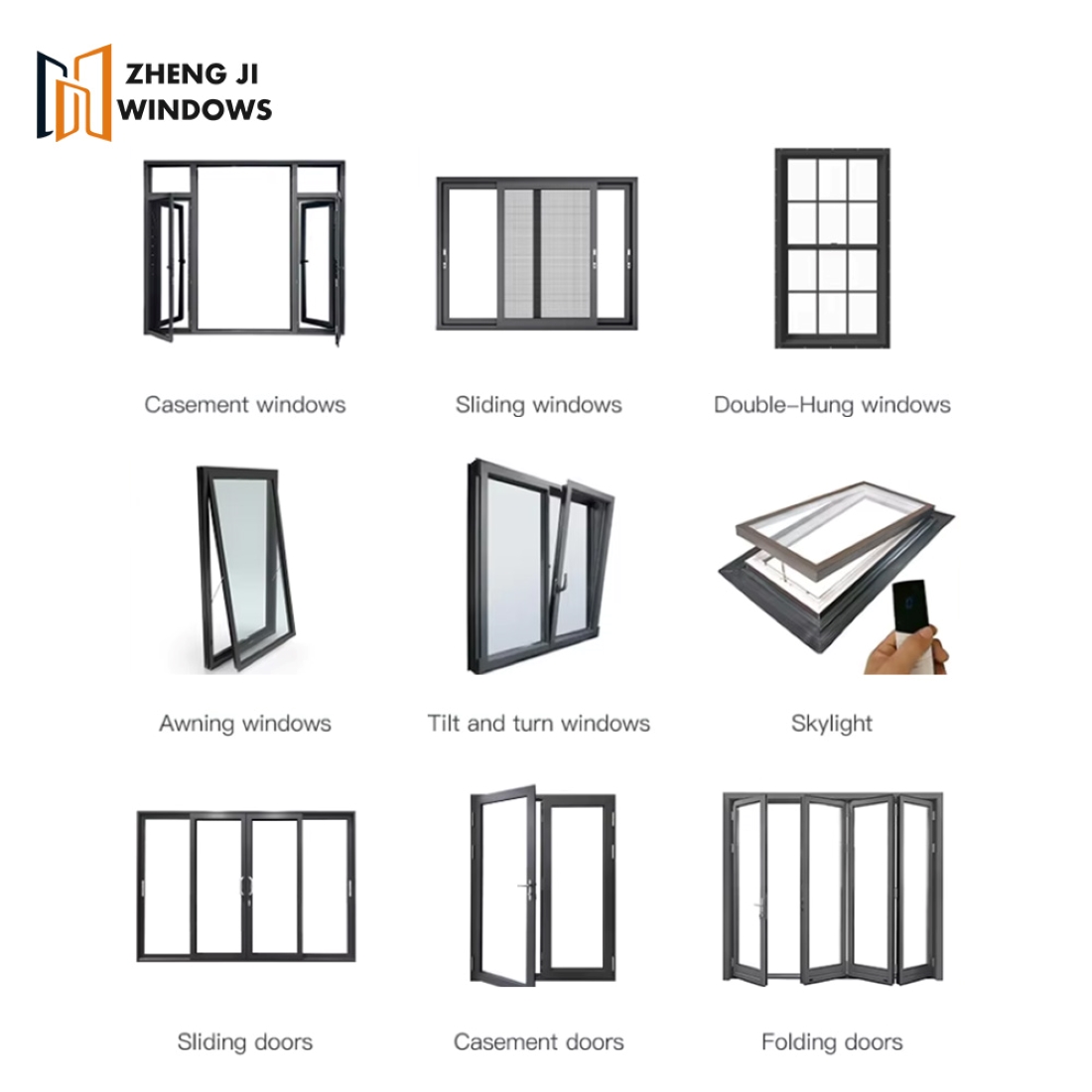 Modern Aluminium French Door Casement System Double Glazed Thermal Break Exterior Large Glass Patio Interior Doors for Balcony