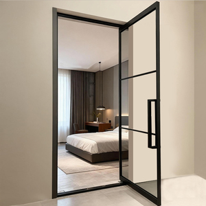 Apartment Building Project Glass Swing Door Interior Office Partition