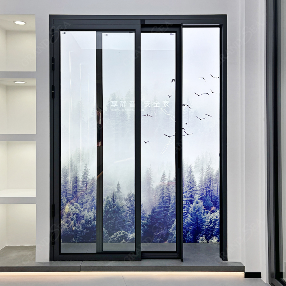 Modern Multi-functional Stacked Double-glazed Aluminum Sliding Door PT/PD Door with Both Swing and Sliding Opening Modes