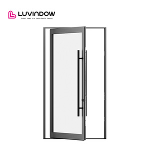 San Francisco Showroom Exterior Storefront Door Modern Aluminum Glass Windproof for Retail Spaces