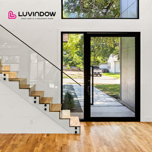 Heat Insulated Aluminum Double Glazed Pivot Door