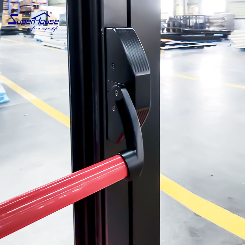 Modern Fire Rated 30/60/90/120 Minutes Steel Aluminum Glass Safety Escape Door For Interior Commercial Buildings Emergency Exit