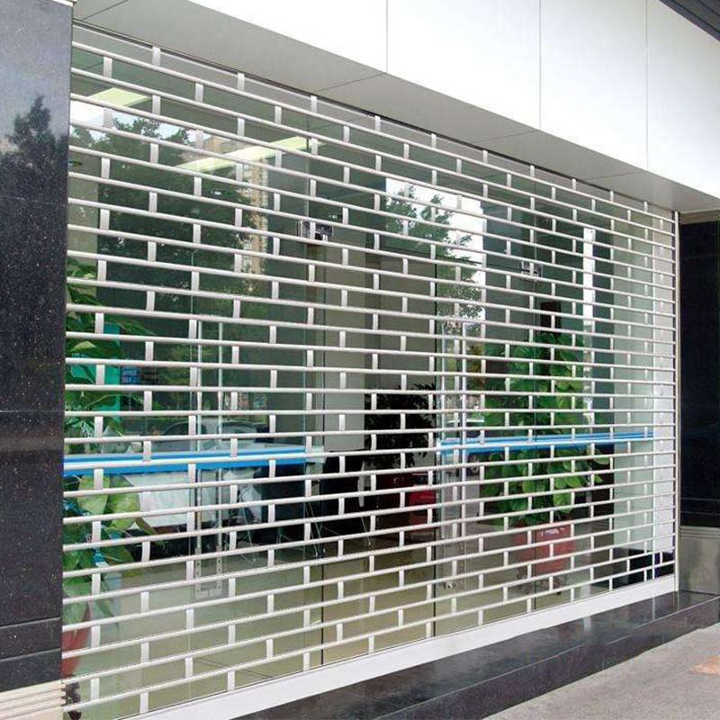 Modern Aluminum Frame Crystal Folding Door Custom Telescopic Transparent PC Sliding Door Collapsible Clear Crystal Door for Mall