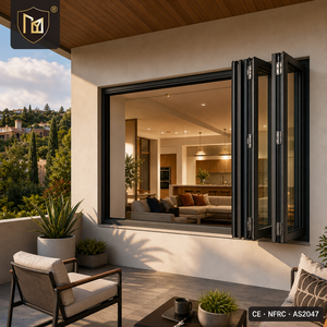 Balcony Residential Bi-Fold Window Aluminum Thermal Break