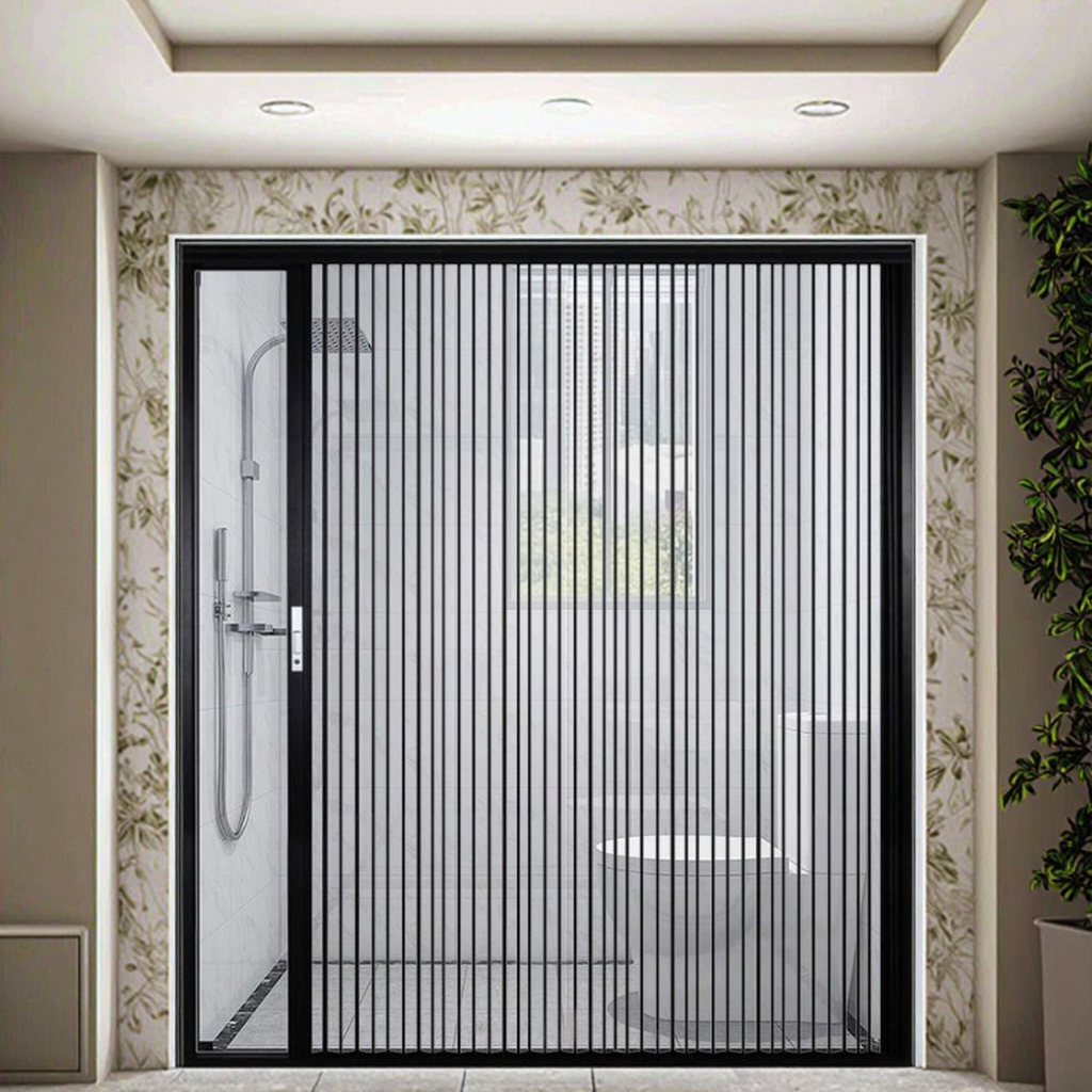 Practical Polycarbonate Folding Door Finished Interior PVC Aluminum Alloy Sliding Garage Door Modern Villa Space Division