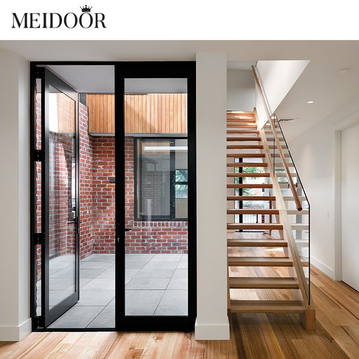 Modern Style NFRC Aluminum Doors Interior Aluminum Framed Hinged French Glass Doors for Villas