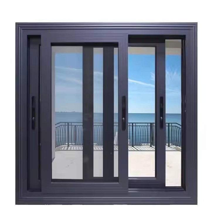 Customized Impact-Resistant Hurricane Windows And Doors Aluminum Sliding Glass For Home Alloy Frame