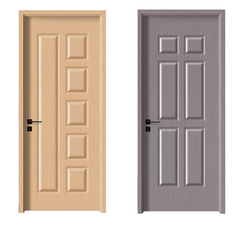 Minimalist Arch Recessed Panel Interior Wood Internal Doors Aluminium Alloy Frame Soundproof Solid Wooden Internal Doors For Indoor