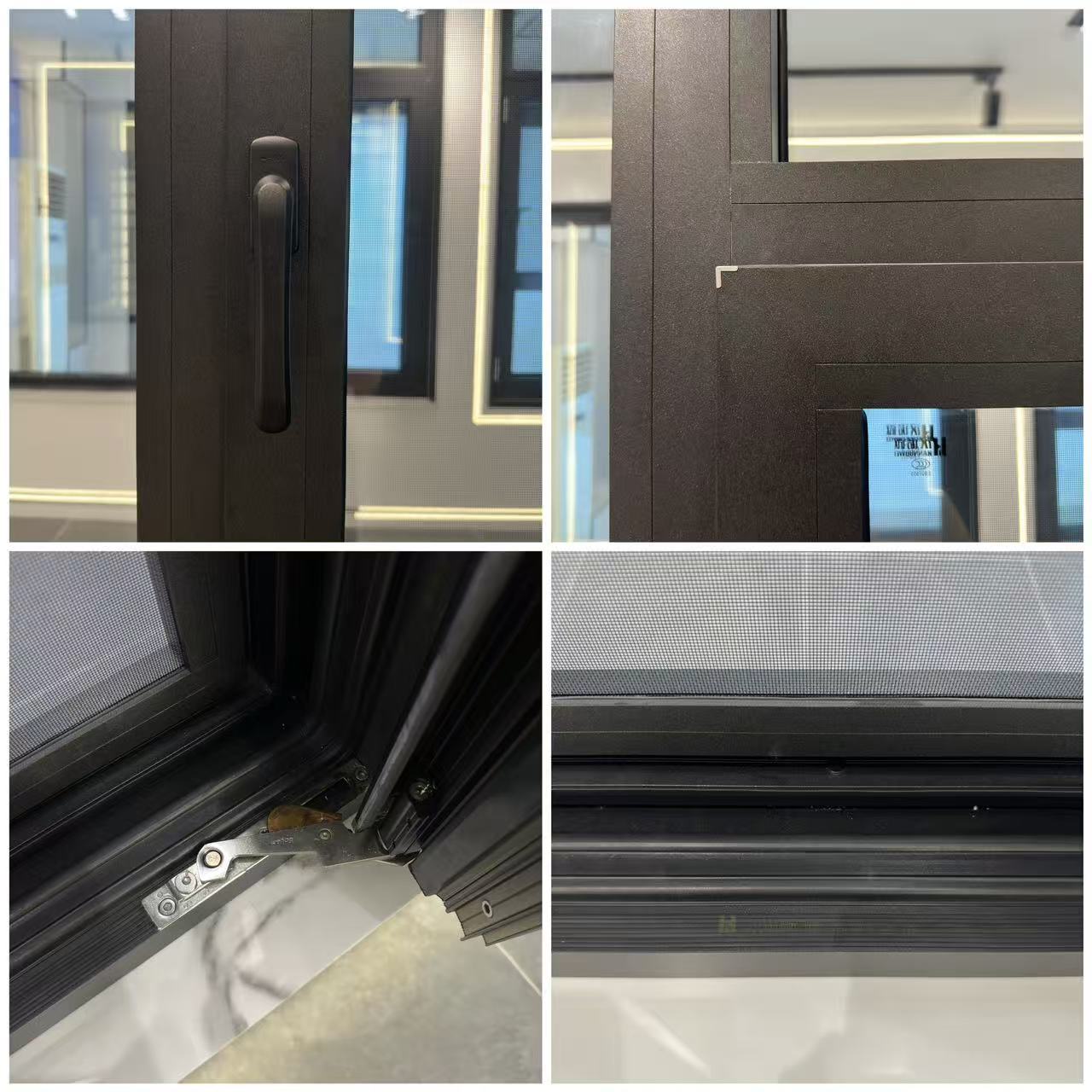Modern Energy Efficient NFRC Aluminum Alloy Swing Casement Window Double/Triple Glazed for Commercial Residential Bedroom Use
