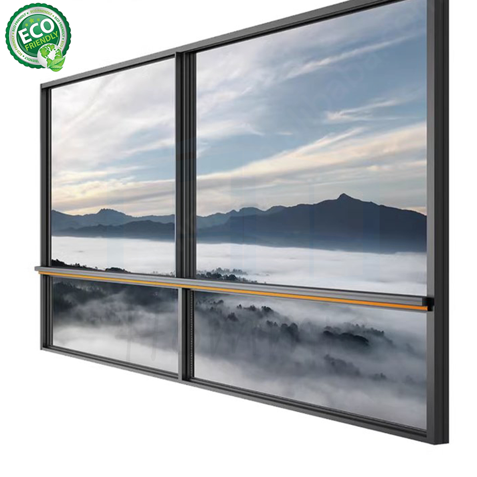 High Quality Aluminum Profile Fixed House Window Double Glass Design Large Sliding Windows for Porch