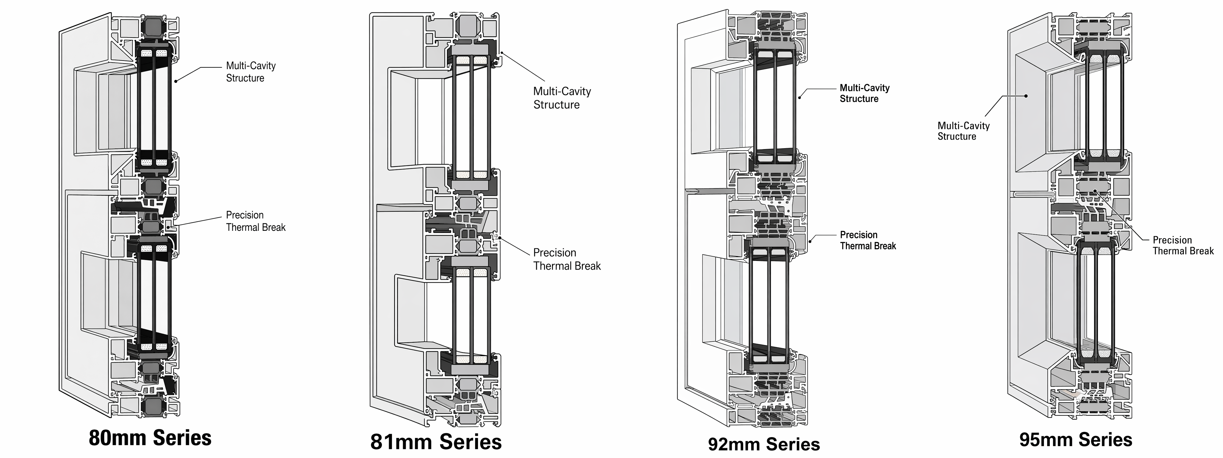 Aluminum Alloy Casement Windows with Thermal Break Double Glazed Soundproof Windproof Features European Style Aluminum Window