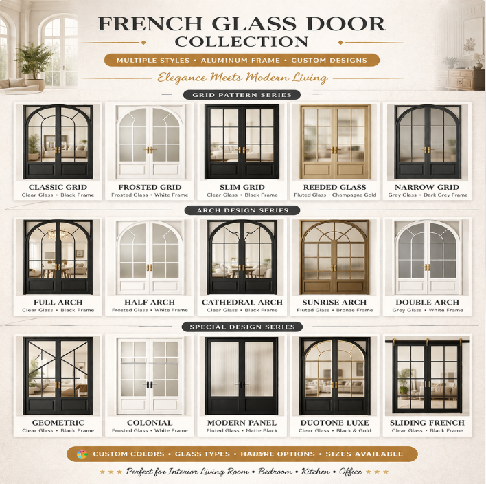 Luxury Smart Entrance Doors Cast Aluminum Metal Single Front Entry Anti Theft Aluminum Alloy Exterior Security Doors