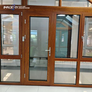 Modern Style 120 Thermal Break Aluminum Casement Door Stable Large Cross-section Profile for Villa Building