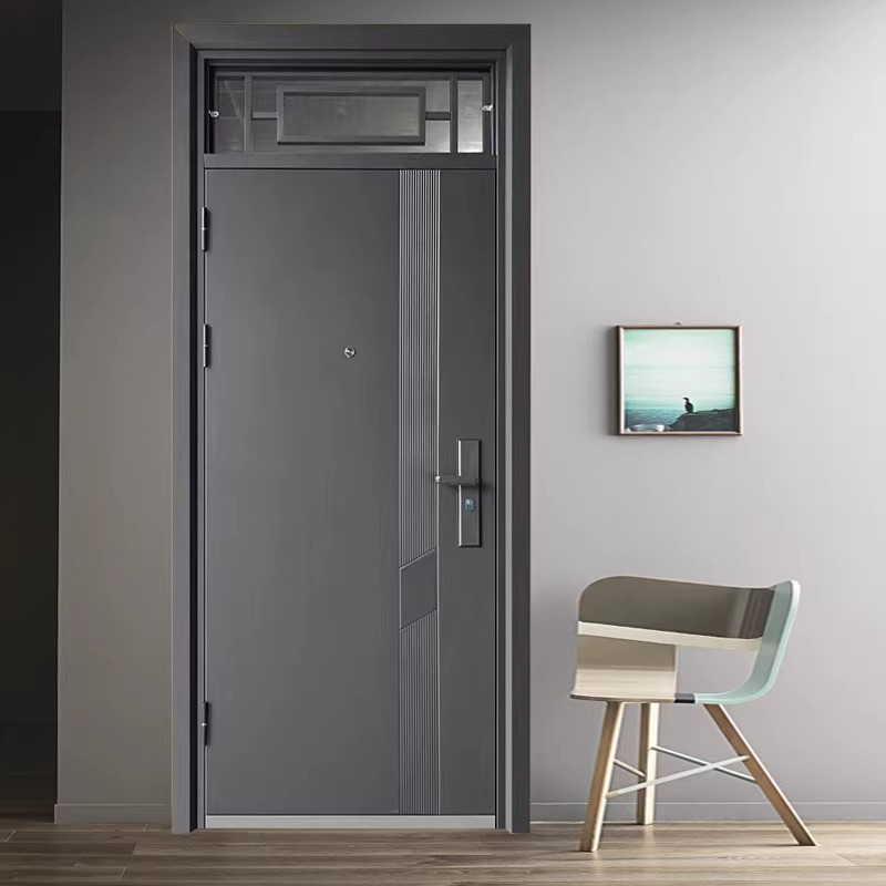 Modern Security Anti-Theft Aluminum Steel Interior Door with Manual Opening Fire Prevention &amp; 3Hr Fire Rating for Home Use
