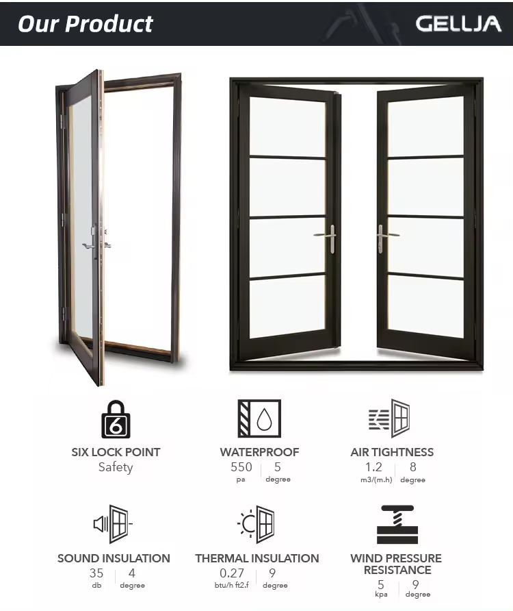 Modern Style 79x32 Aluminum Alloy Tempered Frosted Glass Door Waterproof for Interior Bathroom Use Finished Surface