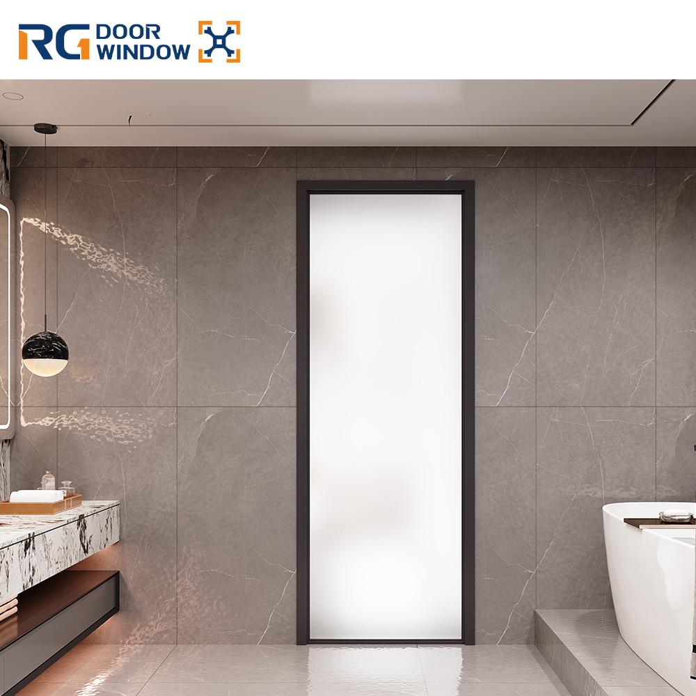 Ultra-Slim RG45 Swing Door Modern Aluminum Alloy Non-Thermal Break for Bathroom or Office Use