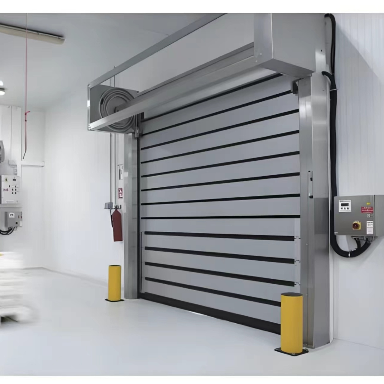 Heavy Duty Aluminum Spiral High Speed Door Windproof Anti-Theft Fast Door Aluminum Entrance Door For Retail Stores