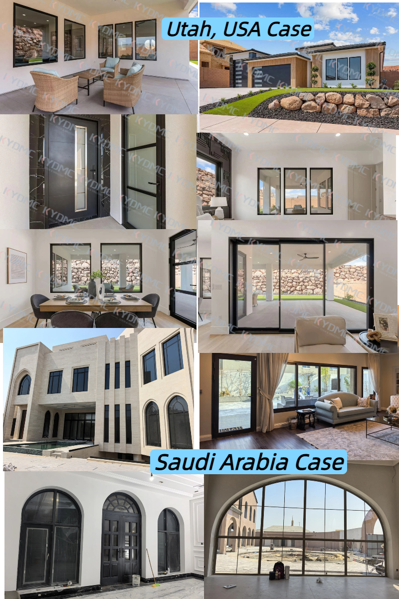 Thermal Break Exterior Bi Folding Door Aluminum Patio Bifold Doors Outdoor Garden Black Frame Accordion Folding Glass Door