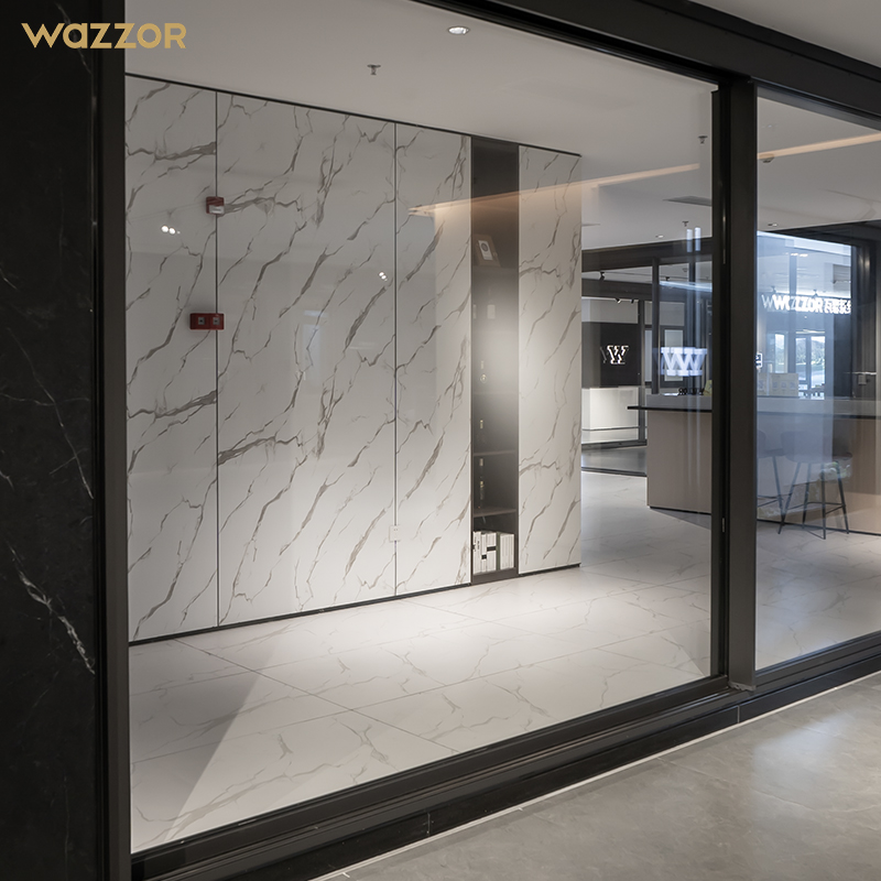 Wazzor Aluminum Double-Glazed Sliding Windows and Doors for Interior Bedroom Garden Use-Minimalist Design Windproof Feature