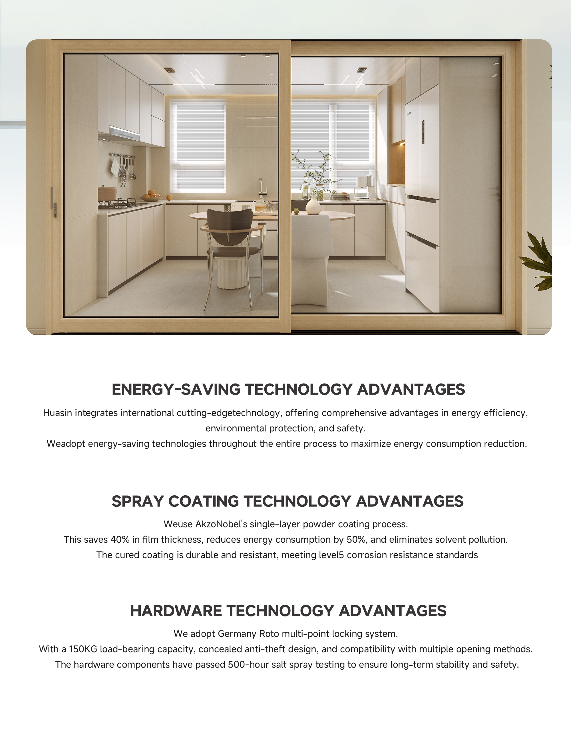 Huasin New Design Custom USA Standard 2026 Triple Glazed Red Oak Aluminum Clad Wood Doors Supplier