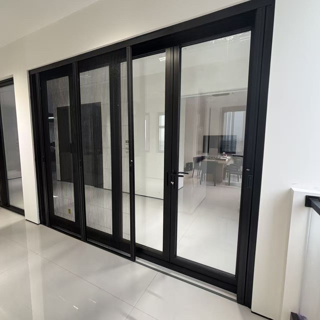 DERCHI Multi Panel Aluminum Sliding Door Security Hurricane Proof Sliding Patio Door Modern Home Doors
