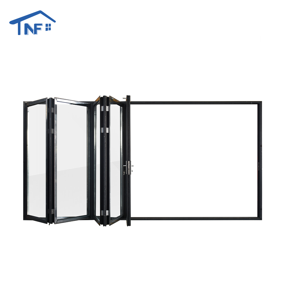 NF Patio Double Glass Exterior Accordion Folding Door Wholesale Front Residential Entry Doors Aluminium Bifold Doors