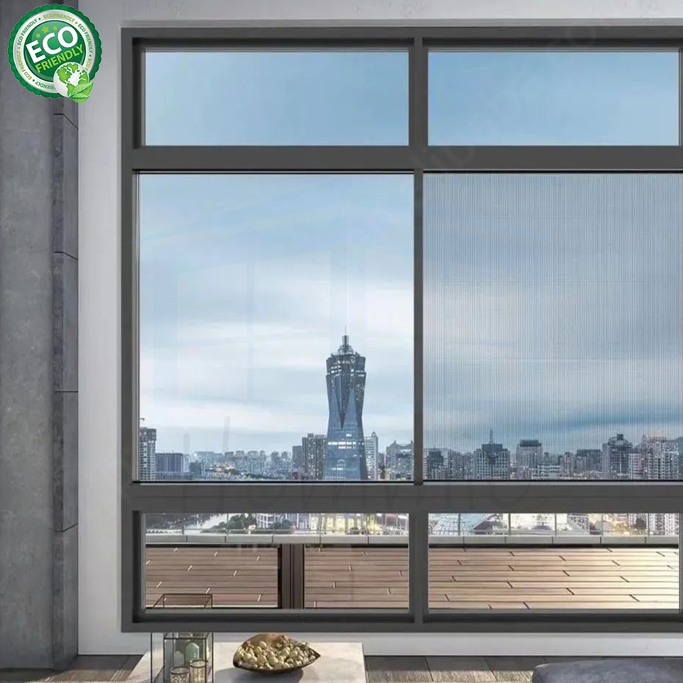 High Quality Aluminum Profile Fixed House Window Double Glass Design Large Sliding Windows for Porch