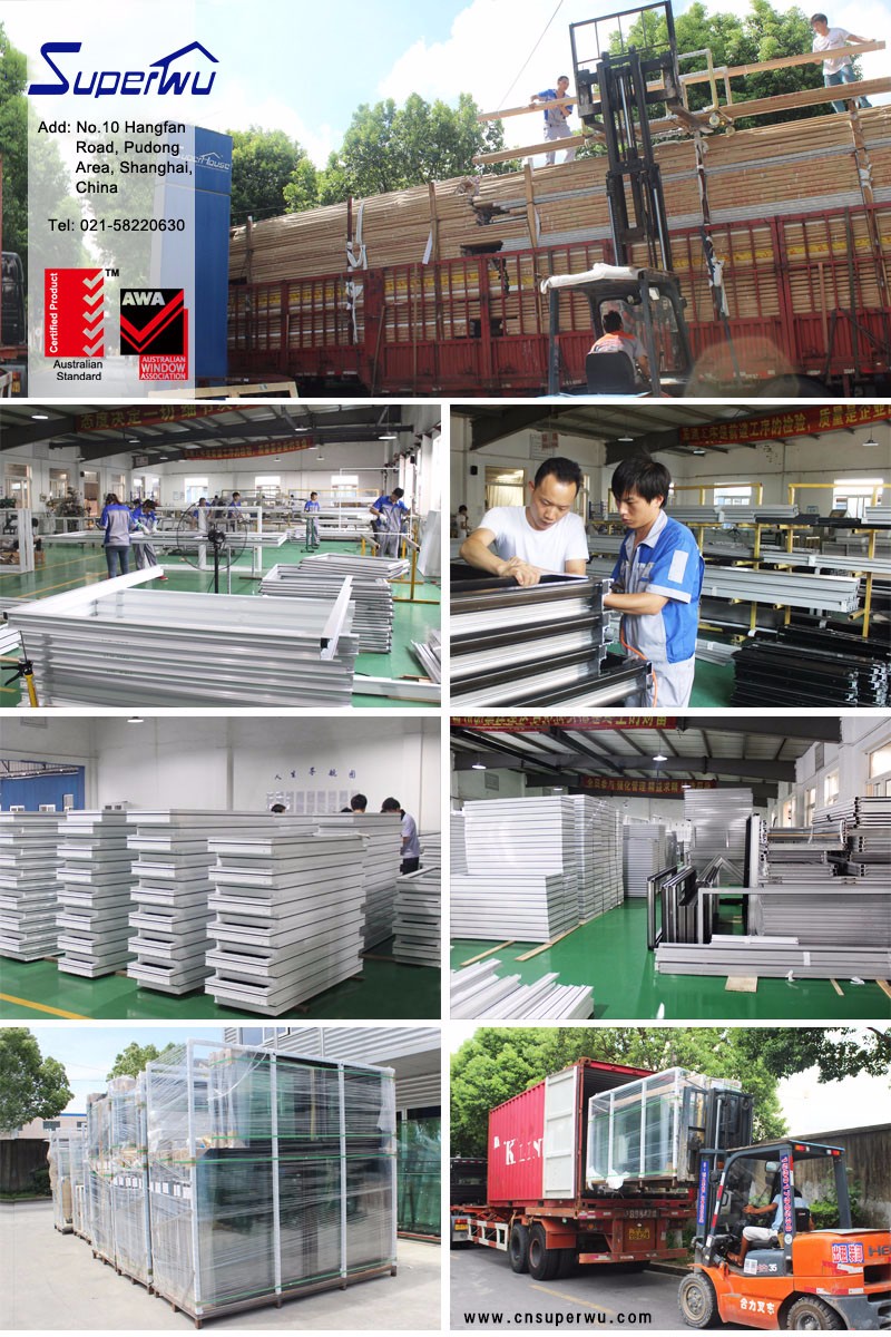 Superhouse NFRC/FPA Hurricane Proof Impact Rated Aluminum Swing Door Aluminium Plate Door Customized Color Hinged Door