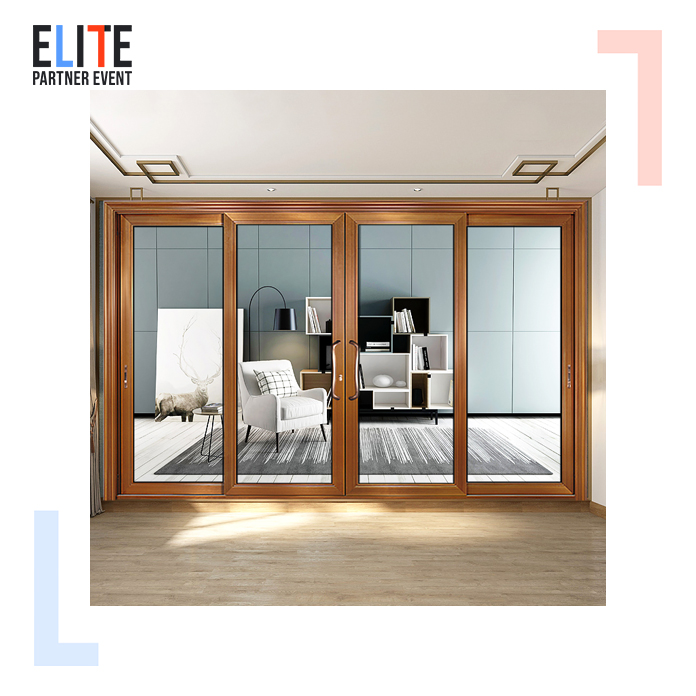Fuson American Market Aluminium Slide Door Cheap Soundproof Slim Frame Smart Glass Internal Glass Doors For House