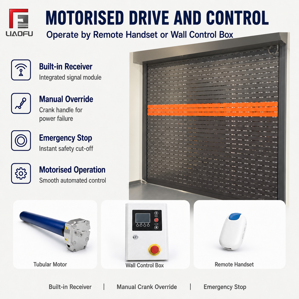 New Aluminum Commercial Garage Door Perforated And Solid Roll-Up Shutter Door For Warehouse Shop Front