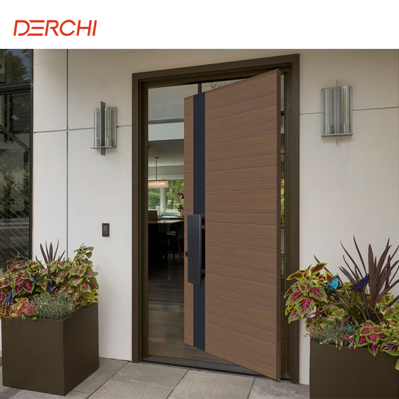 China Top Manufacturer Aluminum Exterior Security Door Homes Entrance Front Steel Door Modern Design Wrought Iron Door
