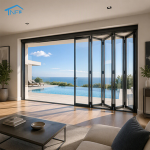 Exterior Aluminium Double Glass Patio Bifold Doors
