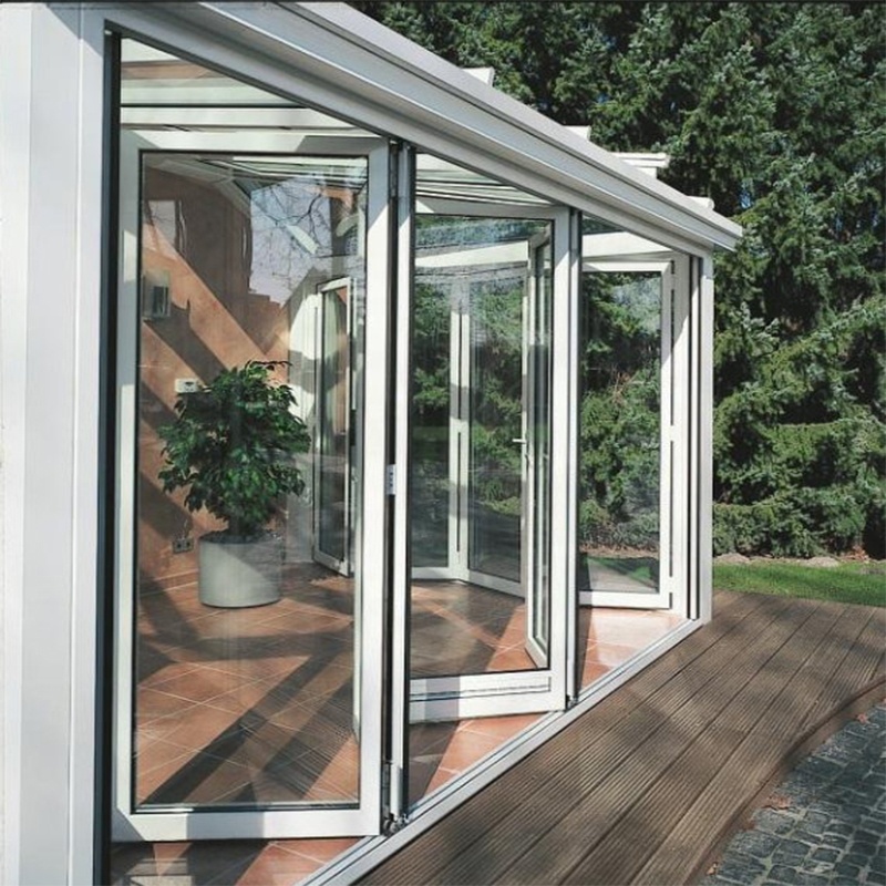 Double Glazing Hurricane Impact Bi-folding Aluminum Patio Folding Door For Residential