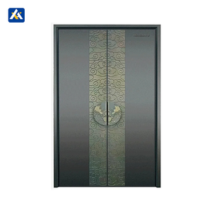 High Quality Modern Exterior Waterproof Bulletproof Entry Security Doors for Villa Hotel Use Hurricane Impact Aluminum 1 Year