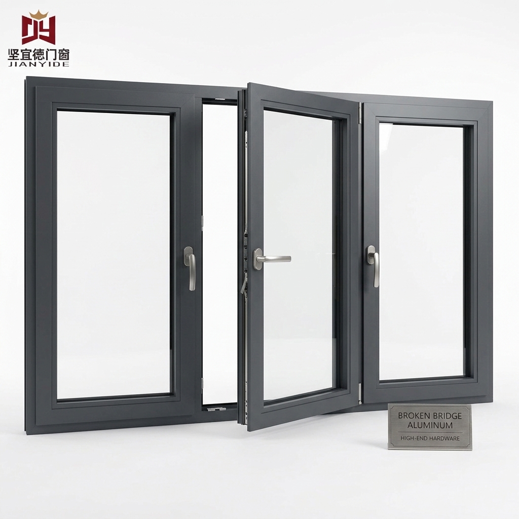 Heavy Duty 86 Series Aluminum Casement Window, Large Section 798 Type Window Frame For Villa &amp; House