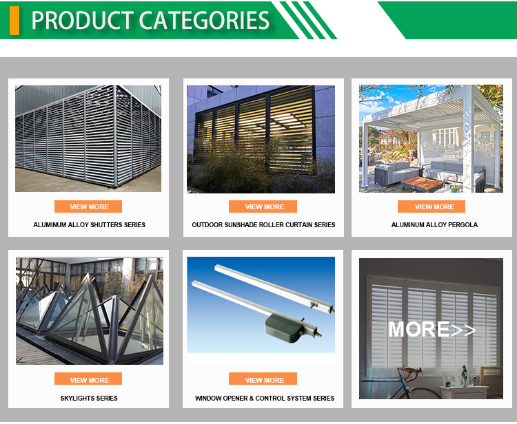 Aluminum Alloy Horizontal Louver Windows with Modern Design for Outdoor Use Air Ventilation & Shutter Protection